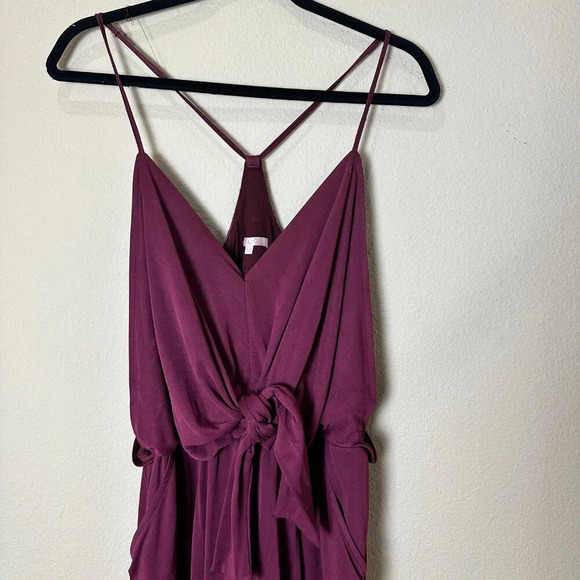 LAJU Los Angeles Halter Back Tie Front Mesh Pantsuit Jumpsuit Onesie size Medium - Picture 4 of 10